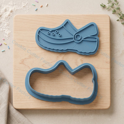 Croc Shoe Cookie Cutter and Embosser Stamp - Funny Shoe Party Cookies