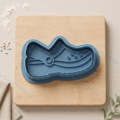 Croc Shoe Cookie Cutter and Embosser Stamp - Funny Shoe Party Cookies