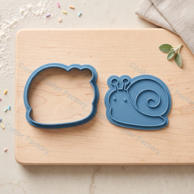 Cute Snail Cookie Cutter and Embosser Stamp - Garden Animal Cookies