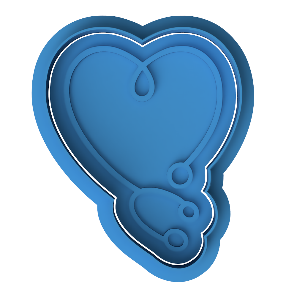 Heart Stethoscope Cookie Cutter | Nurse & Doctor Appreciation, Medical Theme