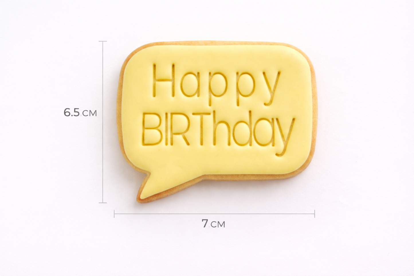 Happy Birthday Speech Bubble Cookie Cutter and Embosser Set