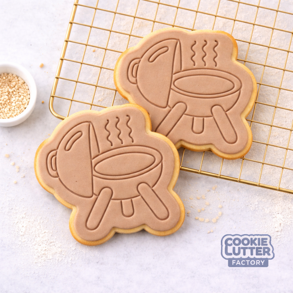 BBQ Grill Father's Day Cookie Cutter and Embosser Set