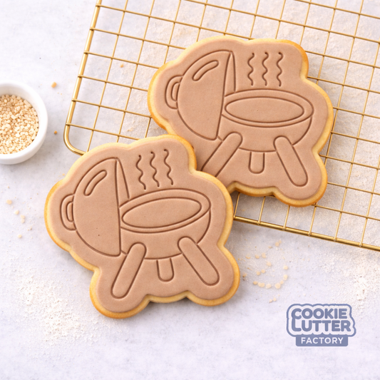 BBQ Grill Father's Day Cookie Cutter and Embosser Set