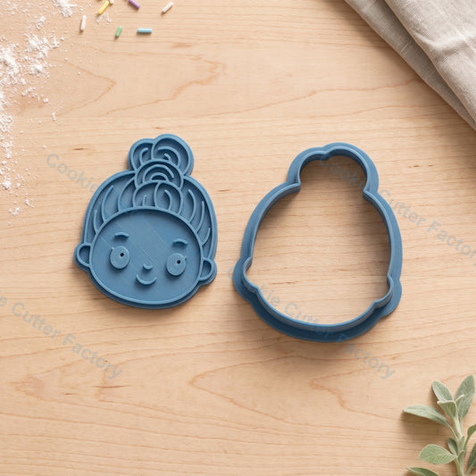 Demon Hunters Rumi Chibi Face Cookie Cutter and Embosser Stamp - Anime Cookies