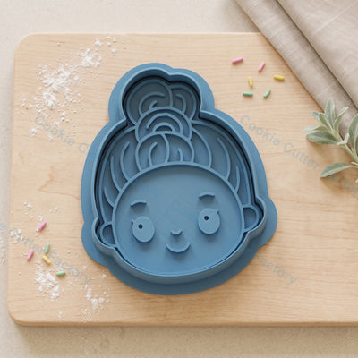 Demon Hunters Rumi Chibi Face Cookie Cutter and Embosser Stamp - Anime Cookies