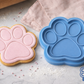 Paw Print Cookie Cutter and Embosser Set – Puppy Dog and Cat Party Baking Tool