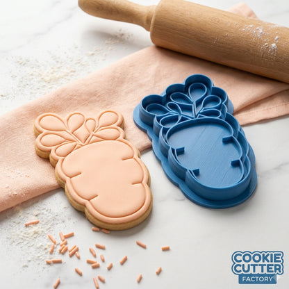 Stylized Easter Carrot Cookie Cutter and Embosser Set – Easter Collection