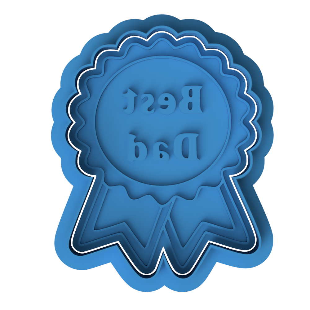 Best Dad Cookie Cutter & Embosser Father’s Day Biscuit Stamp