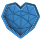Geometric Heart Cookie Cutter & Embosser Stamp
