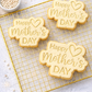 Happy Mother's Day Heart Cookie Cutter and Embosser Set – Motherhood Celebration Baking Tool