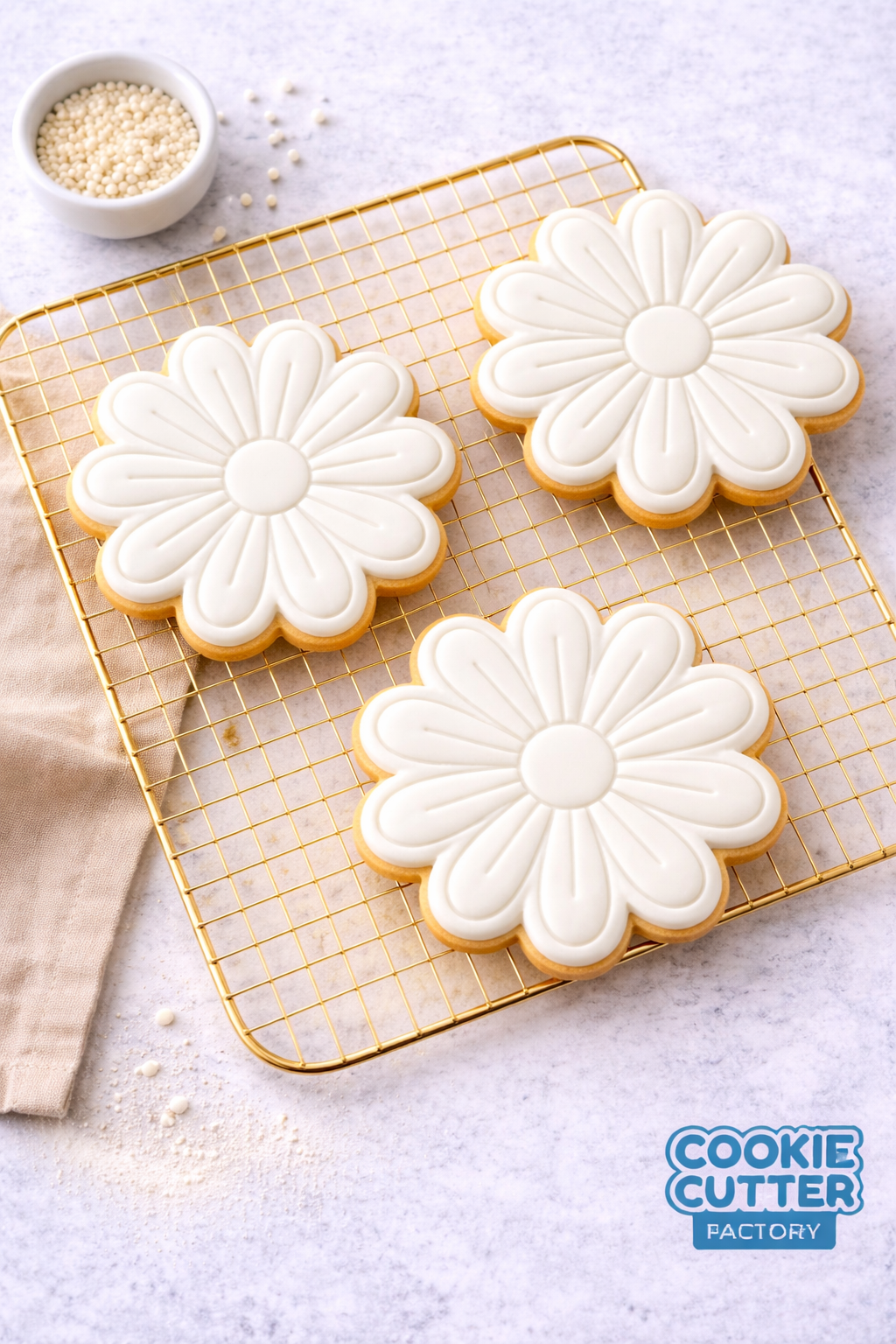 Daisy V2  Cookie Cutter & Embosser Stamp flowers