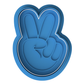 Peace Hand Cookie Cutter & Embosser Retro Biscuit Stamp