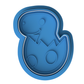 Baby Dinosaur in Egg Cookie Cutter & Embosser – Cute Dino Birthday & Baby Shower Biscuit Stamp