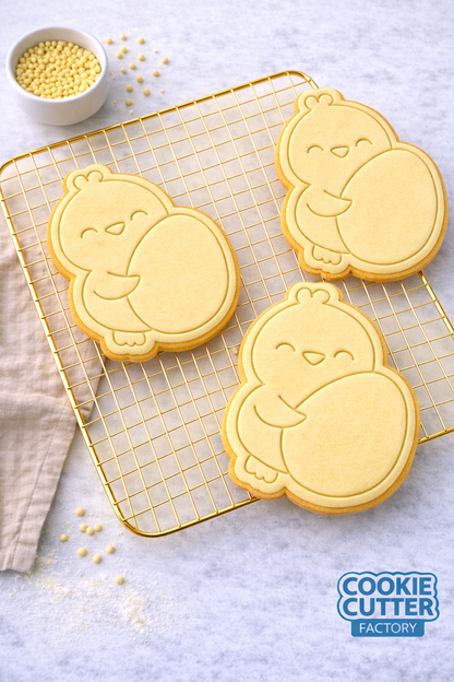 Easter Chick Hugging Egg Cookie Cutter and Embosser Set – Easter Collection