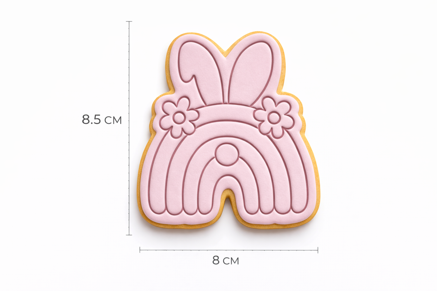 Floral Easter Bunny Rainbow Cookie Cutter and Embosser Set – Easter Collection