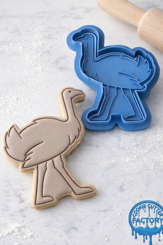 Cute Emu Cookie Cutter and Embosser Stamp | Australian Wildlife, Animal Party
