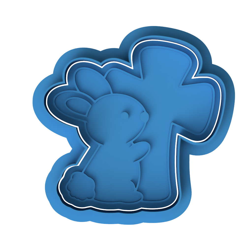 Easter Bunny and Cross Cookie Cutter and Embosser Set – Easter Collection