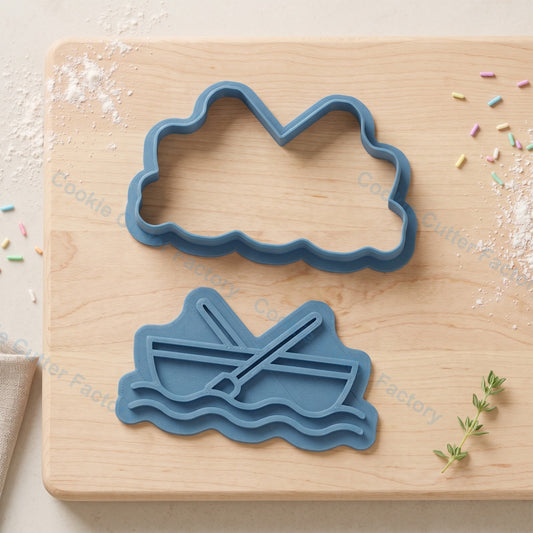 Fishing Boat Cookie Cutter and Embosser Stamp - Father's Day Cookies