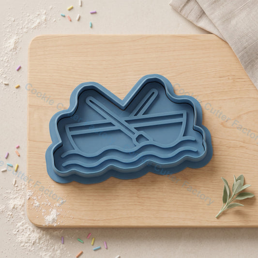 Fishing Boat Cookie Cutter and Embosser Stamp - Father's Day Cookies