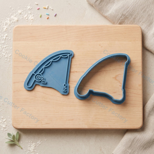 Fishing Rod Cookie Cutter and Embosser Stamp - Fishing Party Cookies