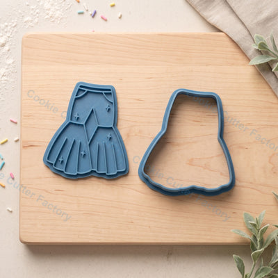 Flared Trousers Pants Cookie Cutter and Embosser Stamp