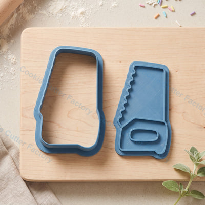 Hand Saw Cookie Cutter and Embosser Stamp - DIY Tool Party Cookies
