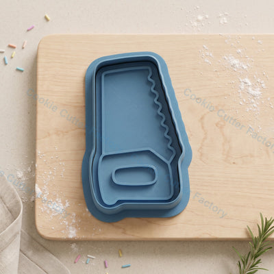 Hand Saw Cookie Cutter and Embosser Stamp - DIY Tool Party Cookies