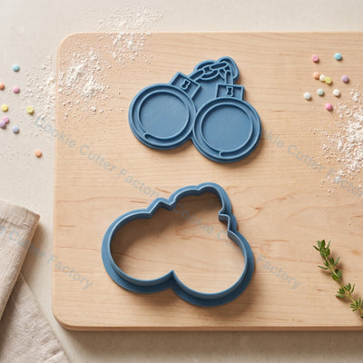 Handcuffs Cookie Cutter and Embosser Stamp - Bachelorette Party Cookies