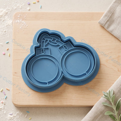 Handcuffs Cookie Cutter and Embosser Stamp - Bachelorette Party Cookies