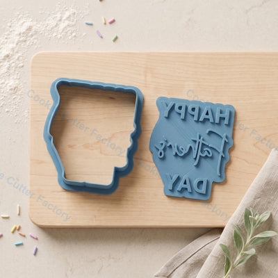 Happy Father's Day Cookie Cutter and Embosser Stamp - Dad Celebration
