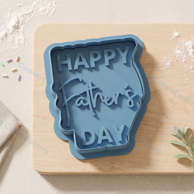 Happy Father's Day Cookie Cutter and Embosser Stamp - Dad Celebration