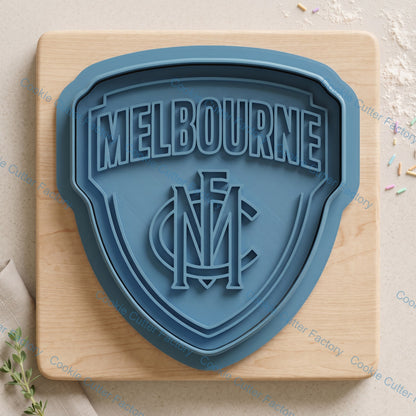 Melbourne Football Club Cookie Cutter and Embosser Stamp | Footy Fan, Game Day, Grand Final Party