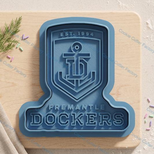 Fremantle Dockers Cookie Cutter and Embosser Stamp | Footy Fan, Game Day, Grand Final Party