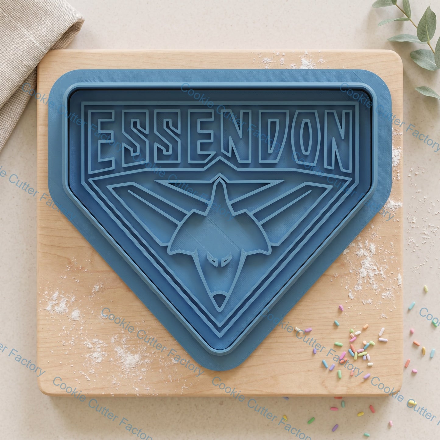 Essendon Cookie Cutter and Embosser Stamp | Footy Fan, Game Day, Grand Final Party