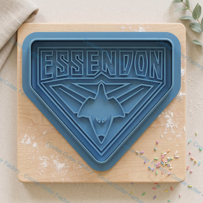 Essendon Cookie Cutter and Embosser Stamp | Footy Fan, Game Day, Grand Final Party