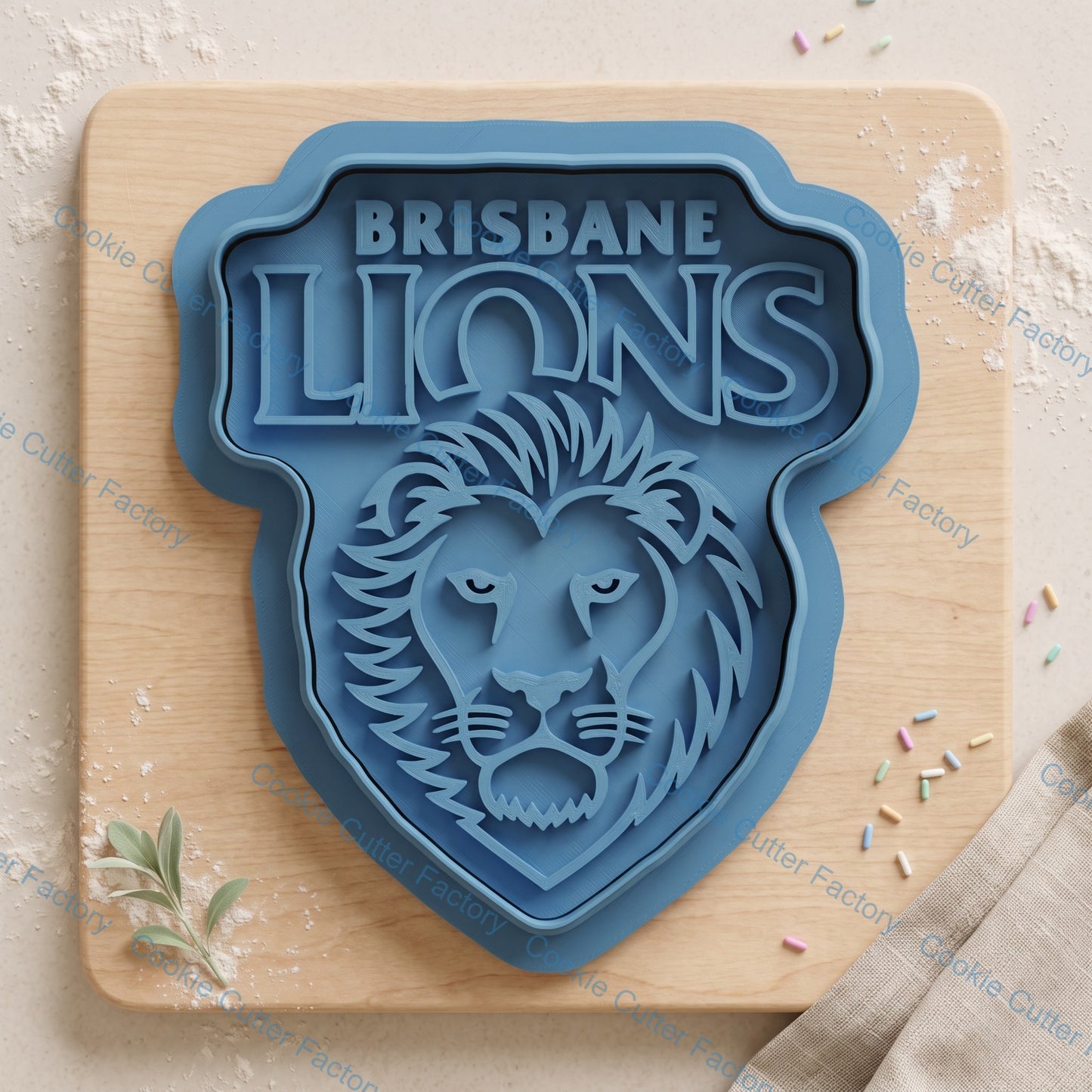 Brisbane Lions Cookie Cutter and Embosser Stamp | Game Day, Footy Fan, Grand Final Party