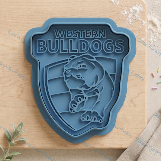 Western Bulldogs Cookie Cutter and Embosser Stamp | Footy Fan, Game Day, Grand Final Party