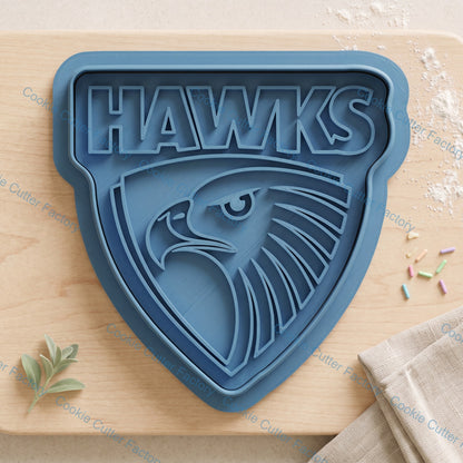 Hawthorn Cookie Cutter and Embosser Stamp | Footy Fan, Game Day, Grand Final Party