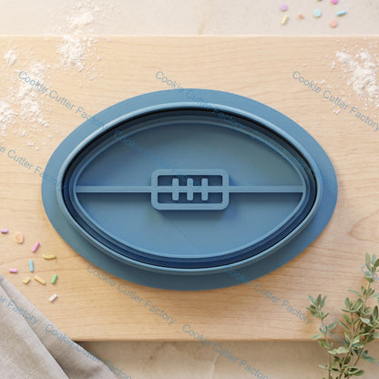 Football Cookie Cutter and Embosser Stamp | Footy, Aussie Rules, Game Day Baking