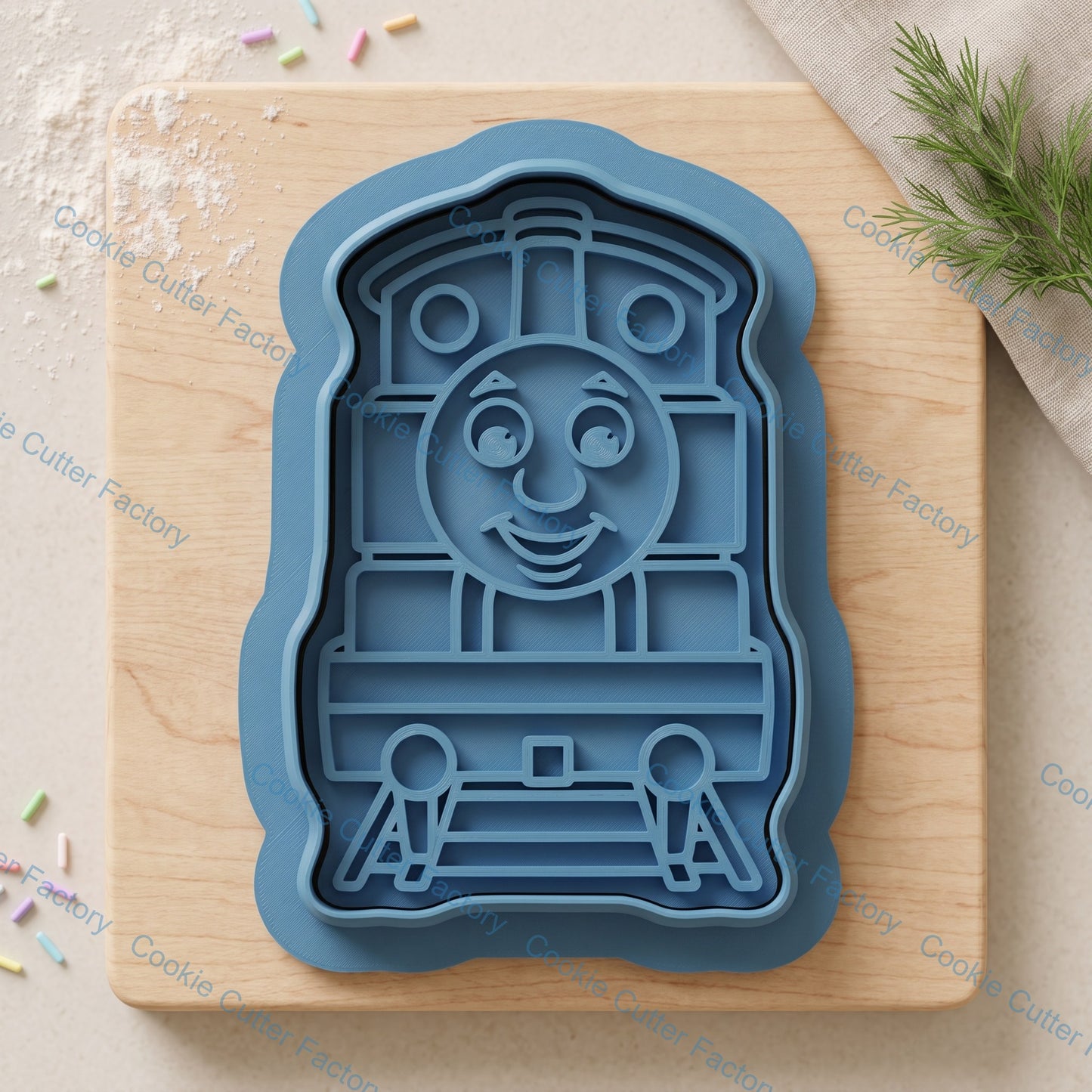 Thomas the Tank Engine Cookie Cutter and Embosser Stamp Set | Birthday Party, Kids Baking