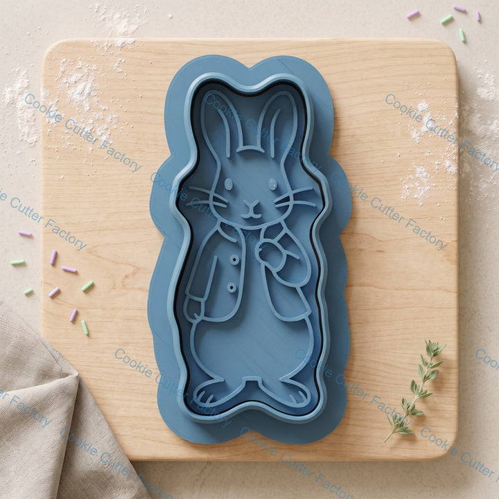 Peter Rabbit Cookie Cutter and Embosser Stamp Set | Children's Storybook, Easter Baking, Woodland Party
