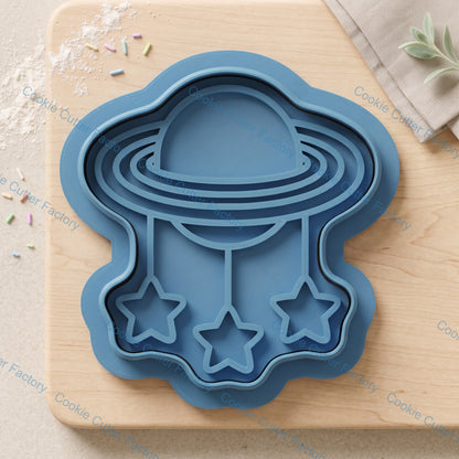 Planet with Stars Cookie Cutter and Embosser Stamp Set