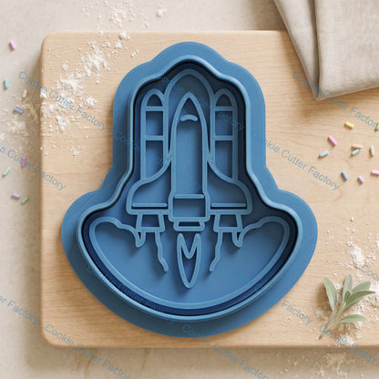 Space Shuttle Cookie Cutter and Embosser Stamp Set