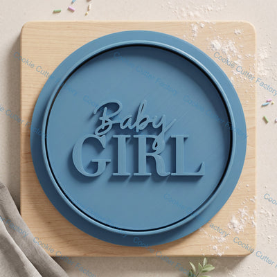 Baby Girl Cookie Cutter and Embosser Stamp Set | Baby Shower, Newborn Celebration