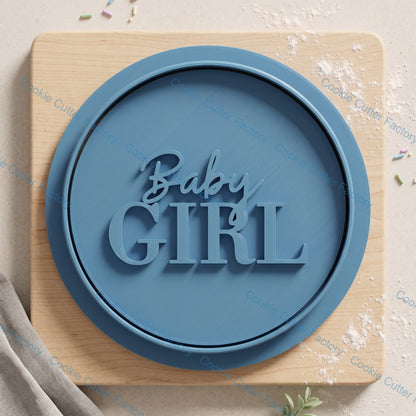 Baby Girl Cookie Cutter and Embosser Stamp Set | Baby Shower, Newborn Celebration