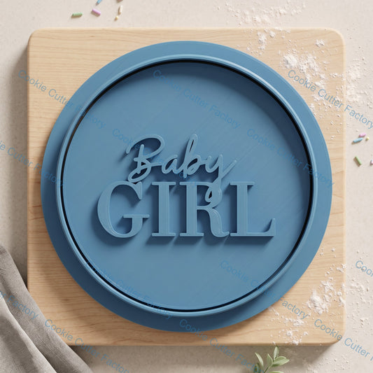 Baby Girl Cookie Cutter and Embosser Stamp Set | Baby Shower, Newborn Celebration