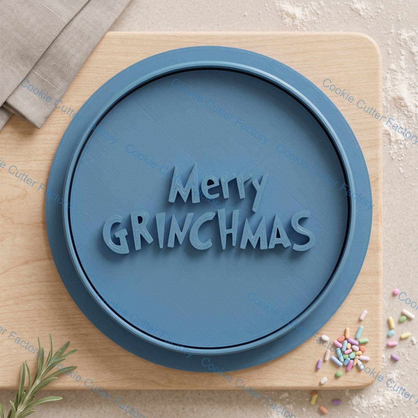 Merry Grinchmas Cookie Cutter and Embosser Stamp | Holiday Baking, Grinch Theme, Christmas Cookies