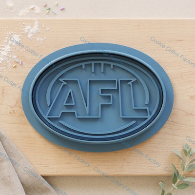 AFL Logo Cookie Cutter and Embosser Stamp Set