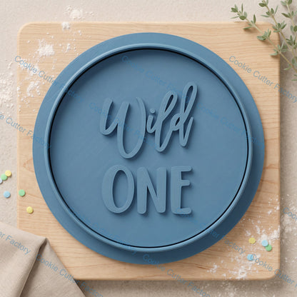 Wild One Cookie Cutter and Embosser Stamp | First Birthday Party, Safari Theme, Jungle Animals