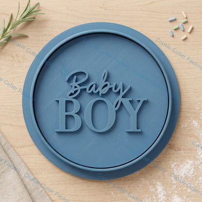 Baby Boy Cookie Cutter and Embosser Stamp Set | Baby Shower, Gender Reveal, Newborn Party